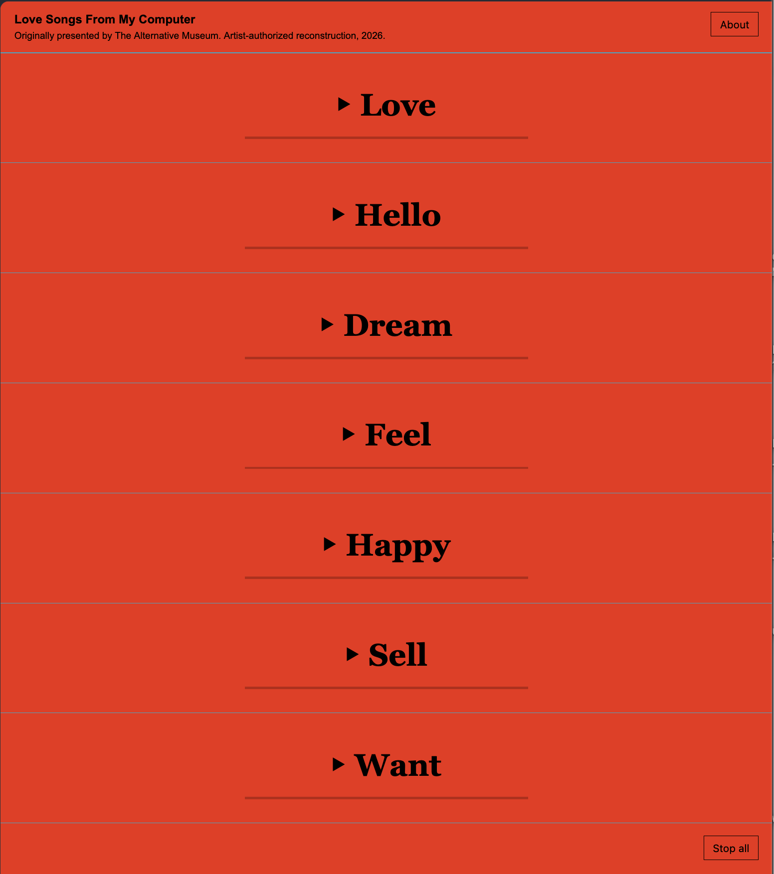 Love Songs From My Computer, Love Songs From My Computer